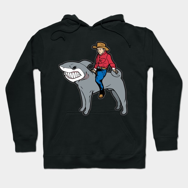 Shar-Pei Shark Cowboy Mashup Shark-Pei Hoodie by RadStar